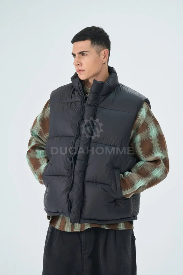 Smanicato Duca Homme Uomo Piumino Nero | Zip e Bottoni Duca Homme
