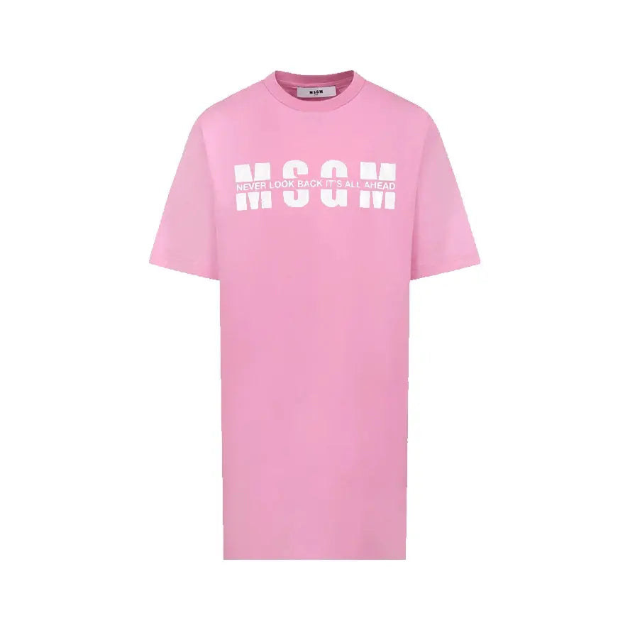 Abito Msgm Donna | Logo Msgm Frontale | Rosa | Outlet MSGM