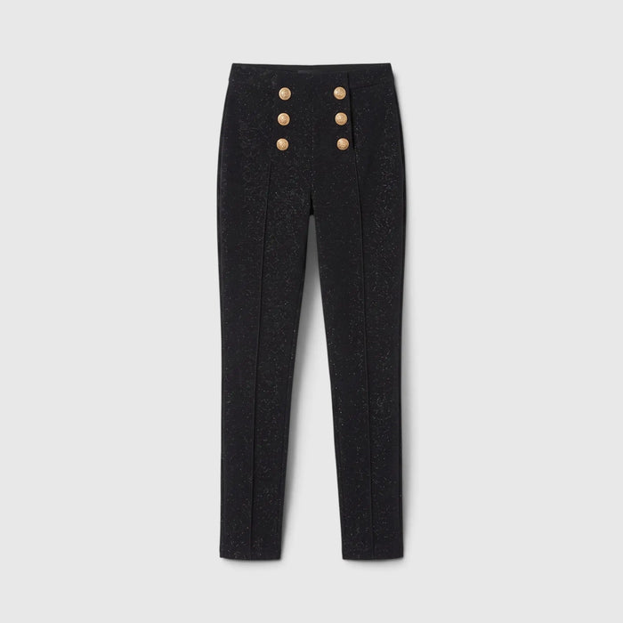 Pantaloni Balmain Donna | Bottoni Oro | Nero Balmain