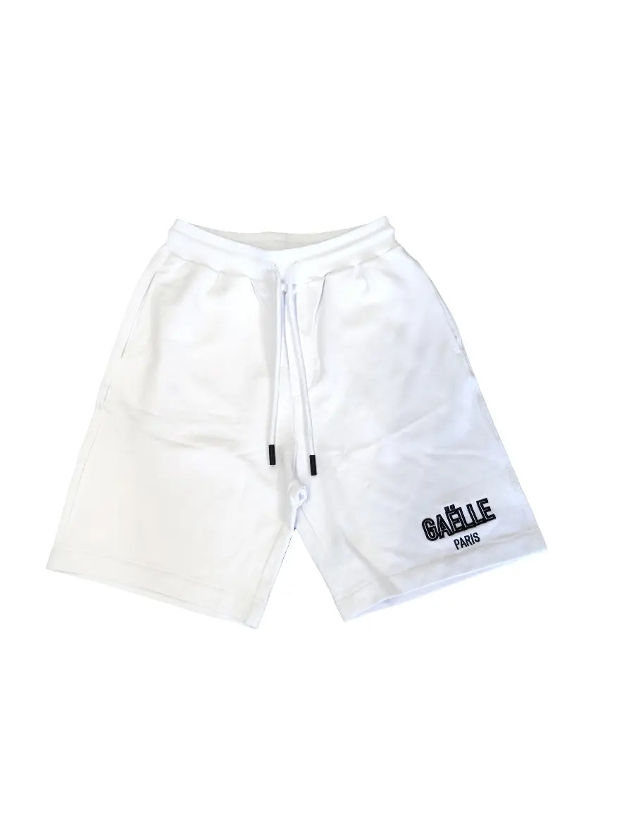 Pantaloncini Gaelle | Modello Bermuda | Logo Brillantini | Bianco | Outlet Gaelle Paris