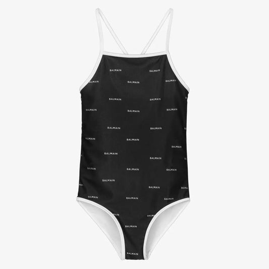 Costume Balmain Donna | Modello Intero | Logo | Nero Balmain