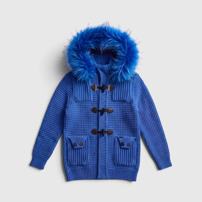 Bark Blu Elettrico con Pelliccia | Giubbotto Unisex | Uomo Donna Bark