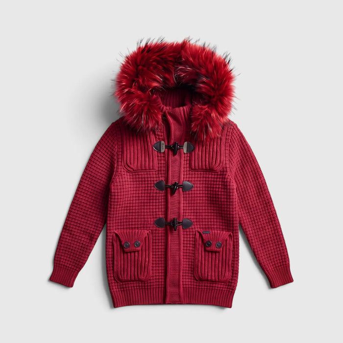 Bark Rosso con Pelliccia | Giacca Uomo Donna Bark