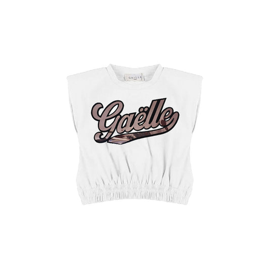 Gaelle Paris Donna | Canotta con Logo | Bianco | Outlet Gaelle Paris
