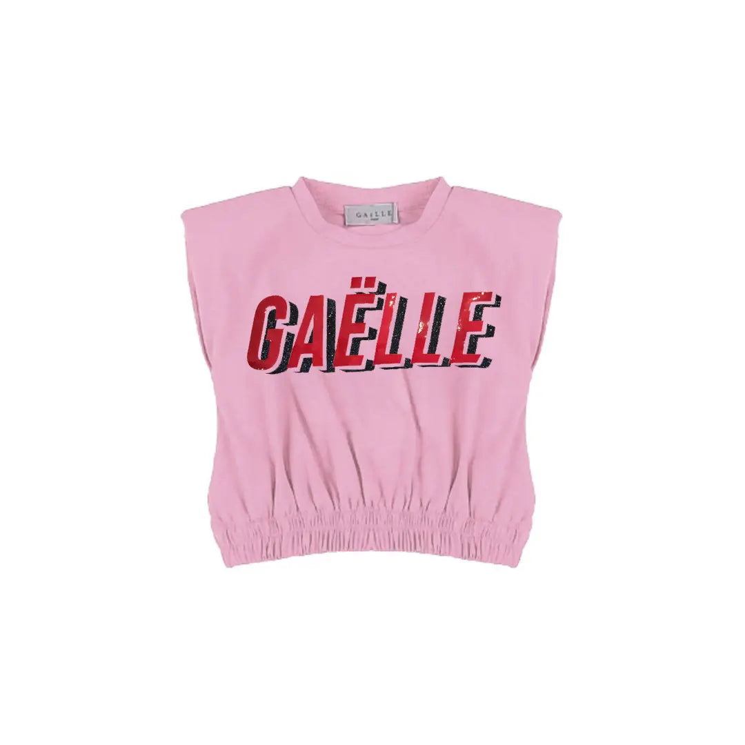 Gaelle Paris Donna Canotta con Logo Colore Rosa Prezzo Outlet
