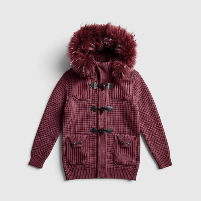 Bark Bordeaux con Pelliccia | Giubbotto Unisex | Uomo Donna Bark
