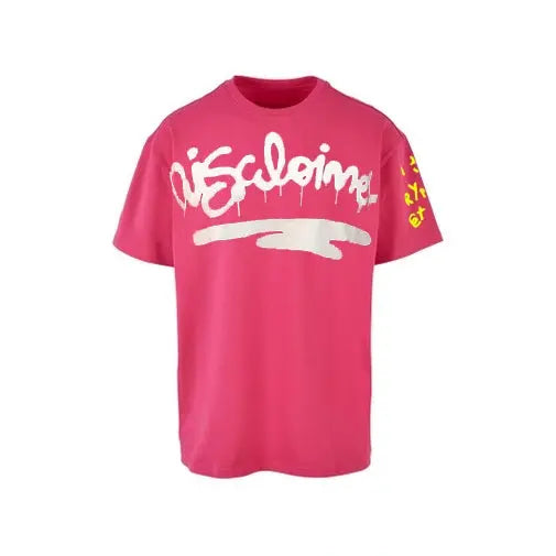 T Shirt Disclaimer | Modello Oversize Unisex | Fucsia Disclaimer