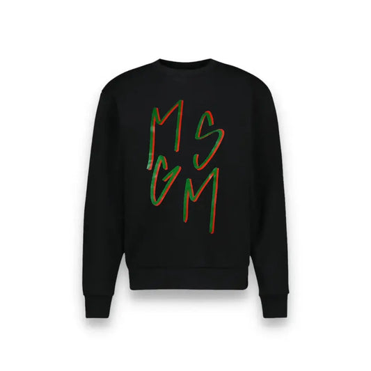 Felpa Msgm | Modello Unisex | Logo | Nero | Outlet MSGM