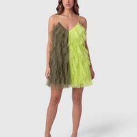 Abito Aniye By Donna | Vestito Corto | Tulle Giallo Aniye By