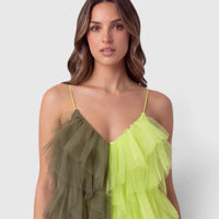 Abito Aniye By Donna | Vestito Corto | Tulle Giallo Aniye By