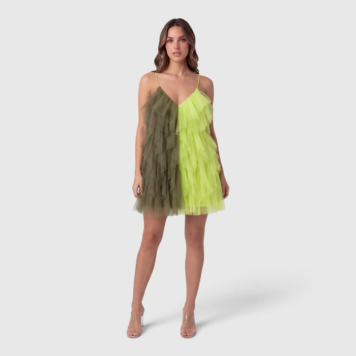 Abito Aniye By Donna | Vestito Corto | Tulle Giallo Aniye By