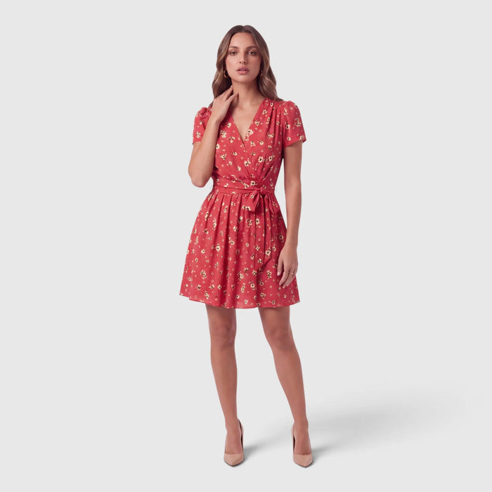 Abito Aniye By Donna | Corto Mini Dress | Fantasia Fiori Rosso Aniye By