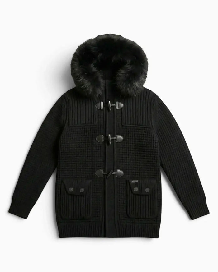 Bark Nero con Pelliccia | Giubbotto Unisex | Uomo Donna Bark
