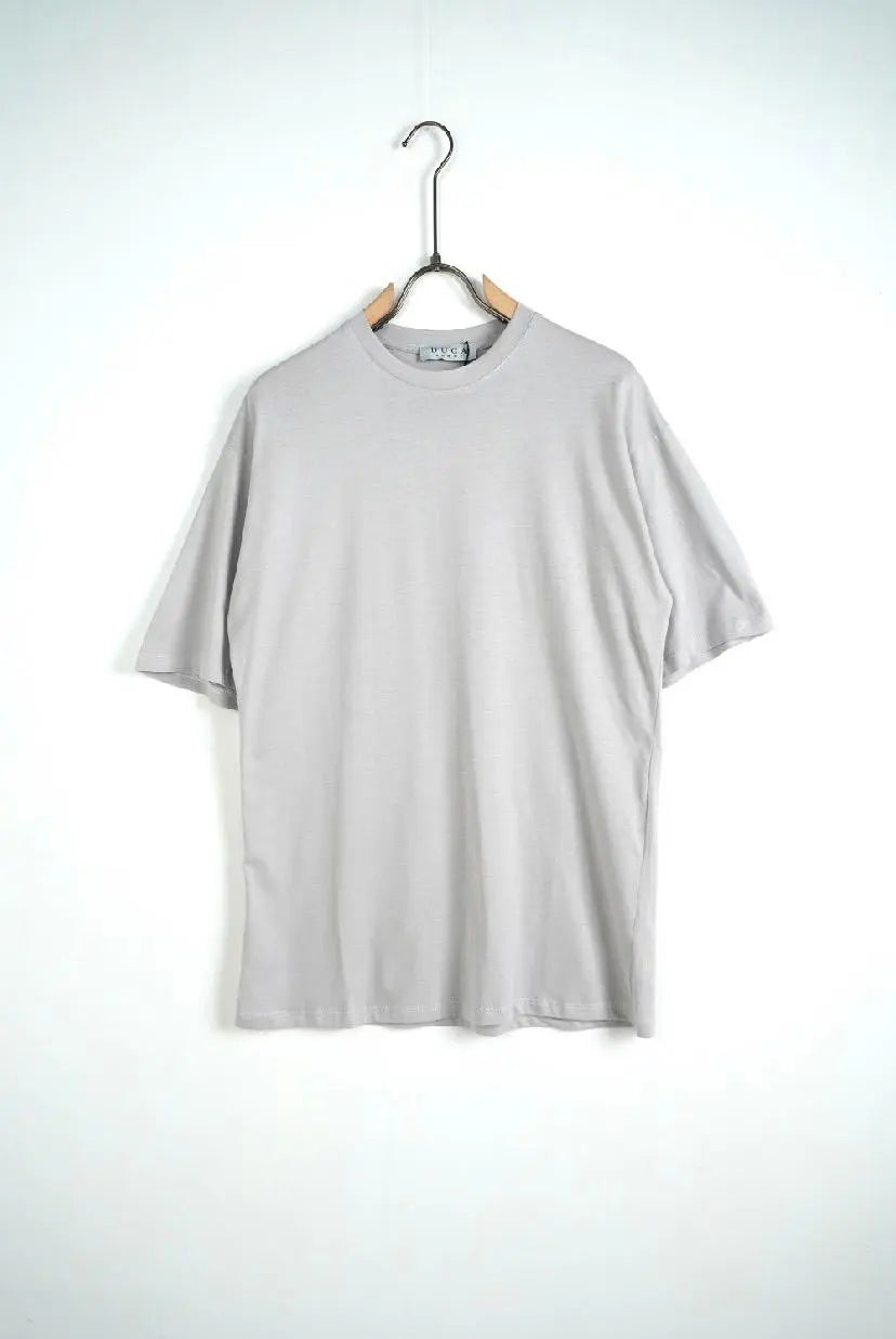 T-Shirt Duca Homme | Maglietta Basica | Girocollo | Grigio Ghiaccio