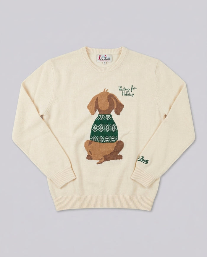 Maglione Saint Barth Kids Waiting for Holiday – fronte