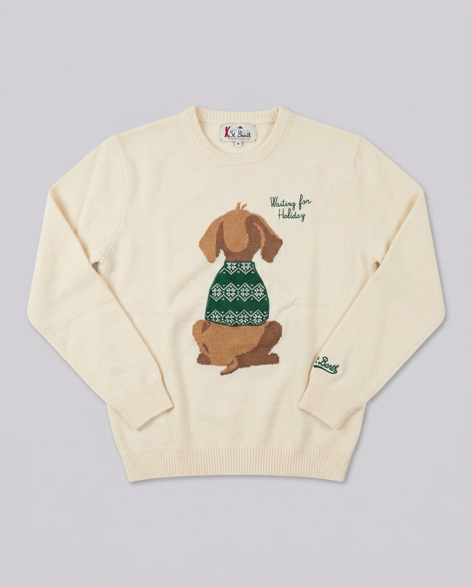 Maglione Saint Barth Kids Waiting for Holiday – fronte