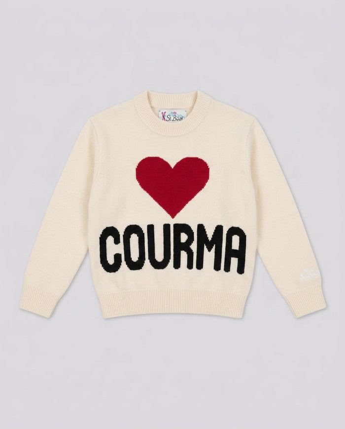 Maglione Saint Barth Kids Cuore Courmayeur – fronte