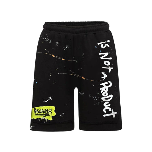 Pantaloncini Disclaimer Uomo | Logo Vernice | Nero Disclaimer