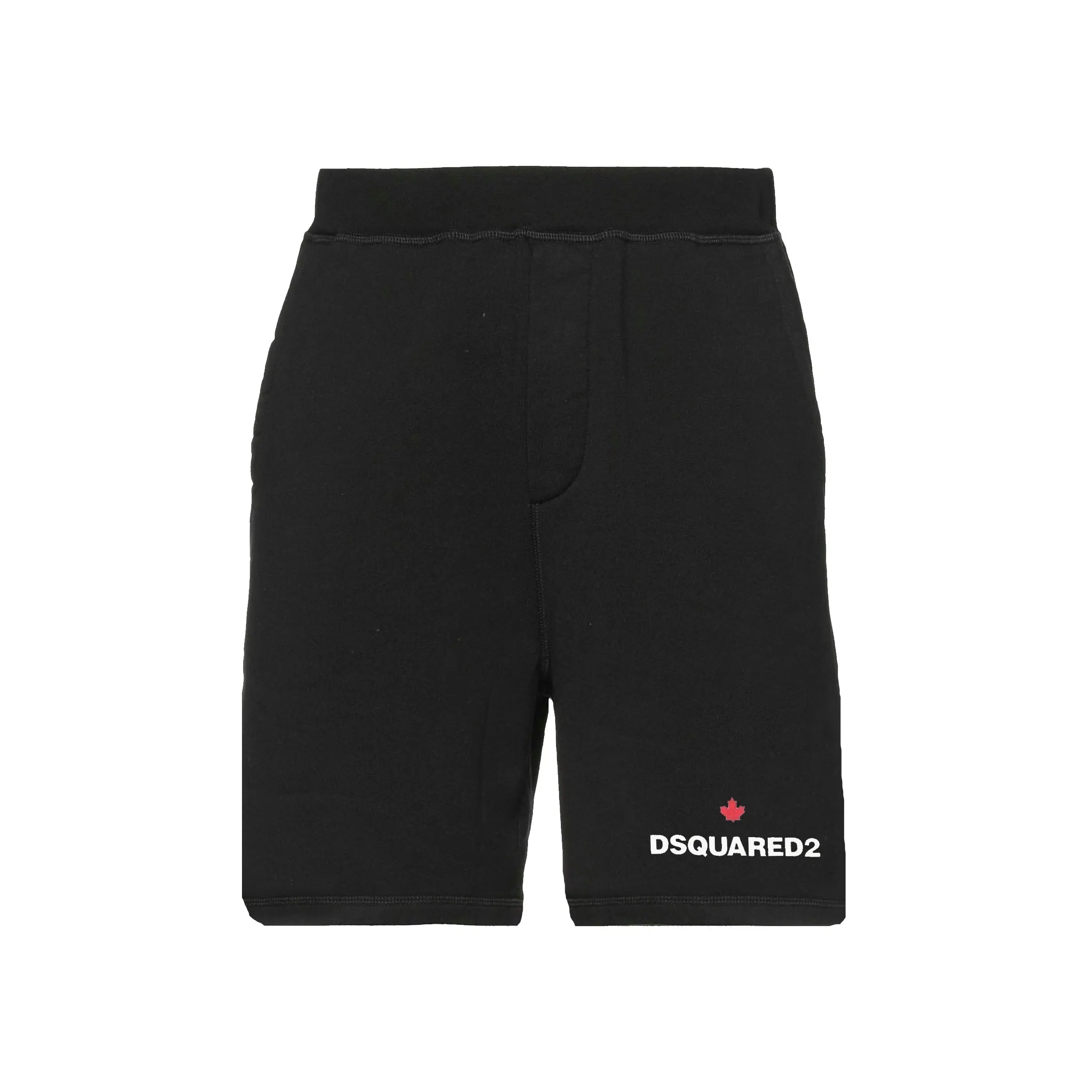 Pantaloncini Dsquared2 | Bermuda Unisex | Logo Foglia | Nero Dsquared
