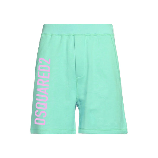 Pantaloncini Dsquared2 | Modello Bermuda con Logo | Eco | Celeste Dsquared