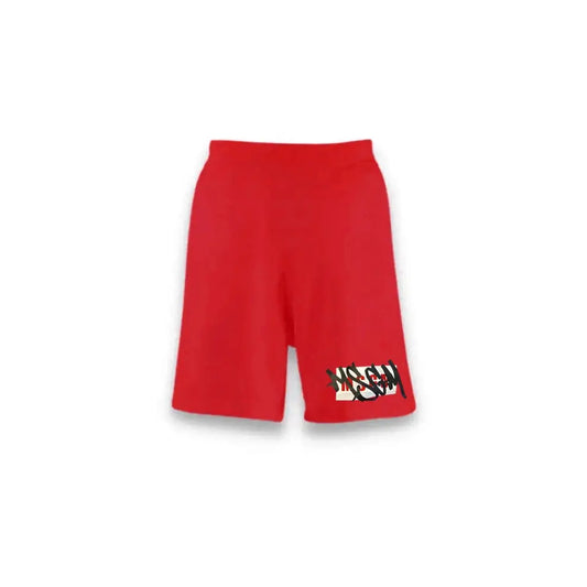 Pantaloncini Msgm | Modello Unisex | Logo Graffiti | Rosso | Outlet MSGM