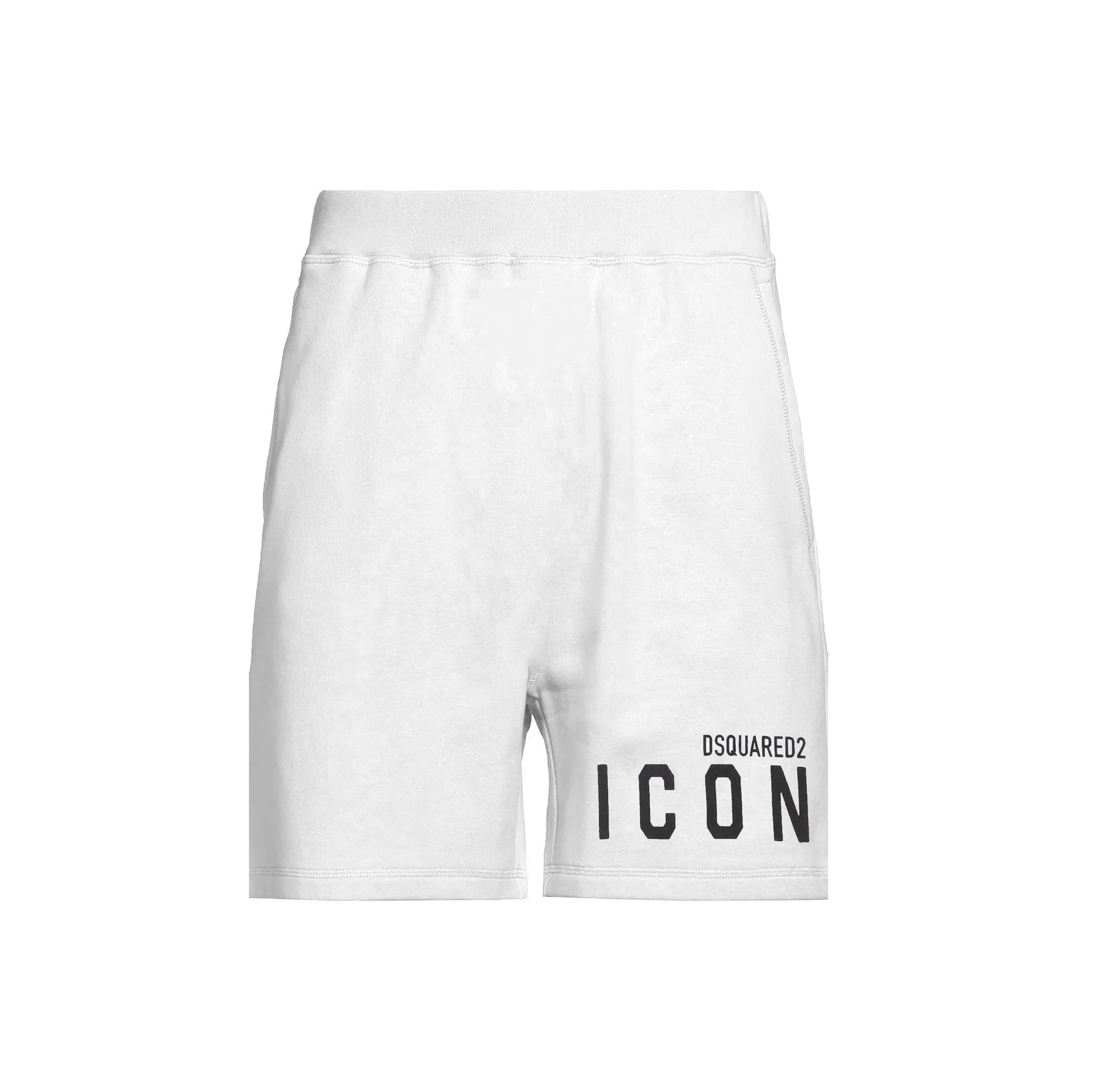 Pantaloncini Dsquared2 | Bermuda Unisex | Logo Icon | Bianco Dsquared