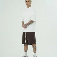 Pantaloncini Duca Homme Baggy Bianco Marrone Duca Homme