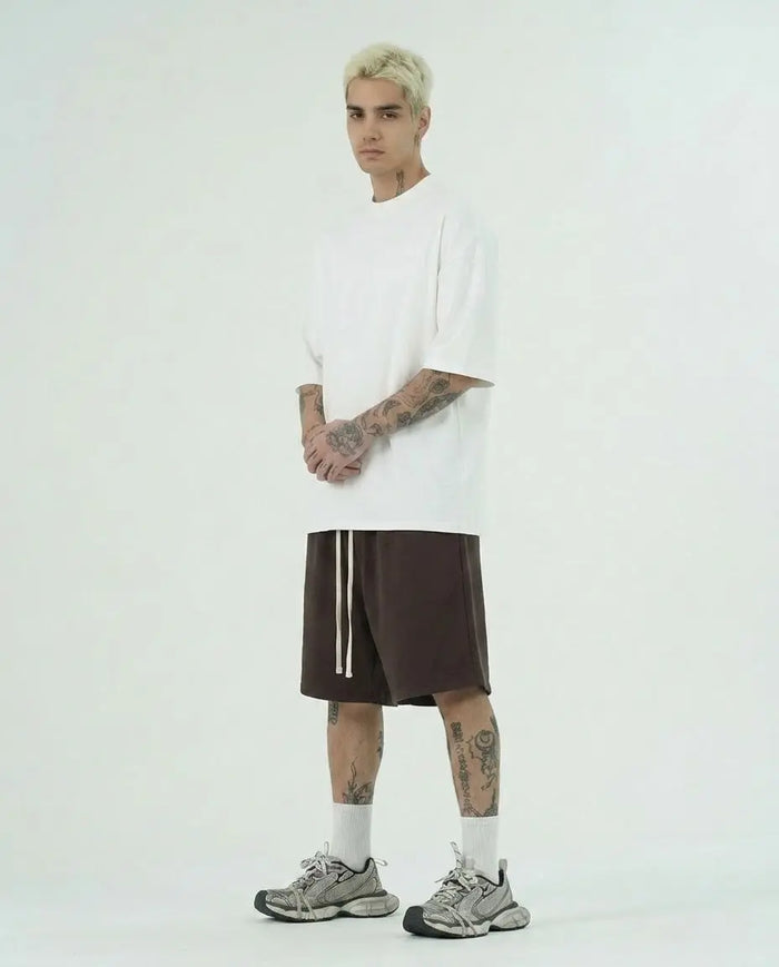 Pantaloncini Duca Homme Baggy Bianco Marrone Duca Homme