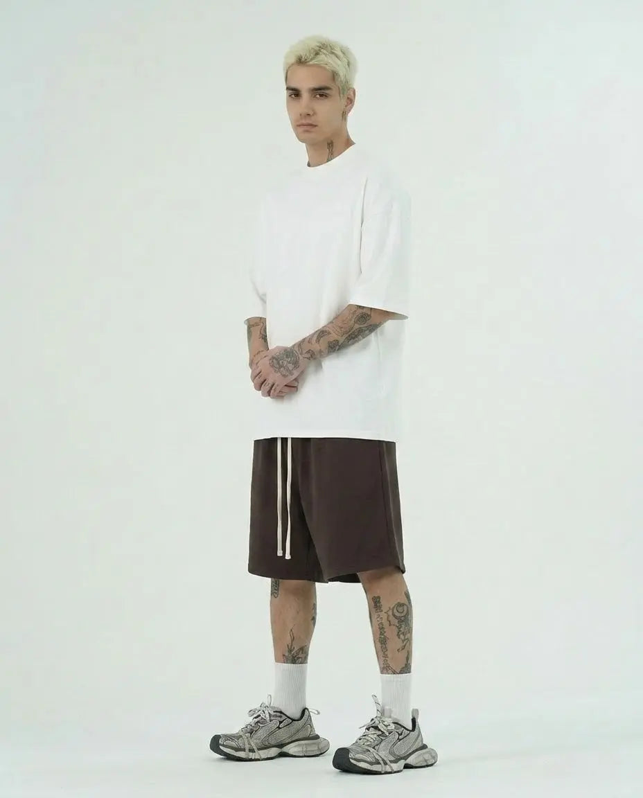 Pantaloncini Duca Homme Baggy Bianco Marrone Duca Homme