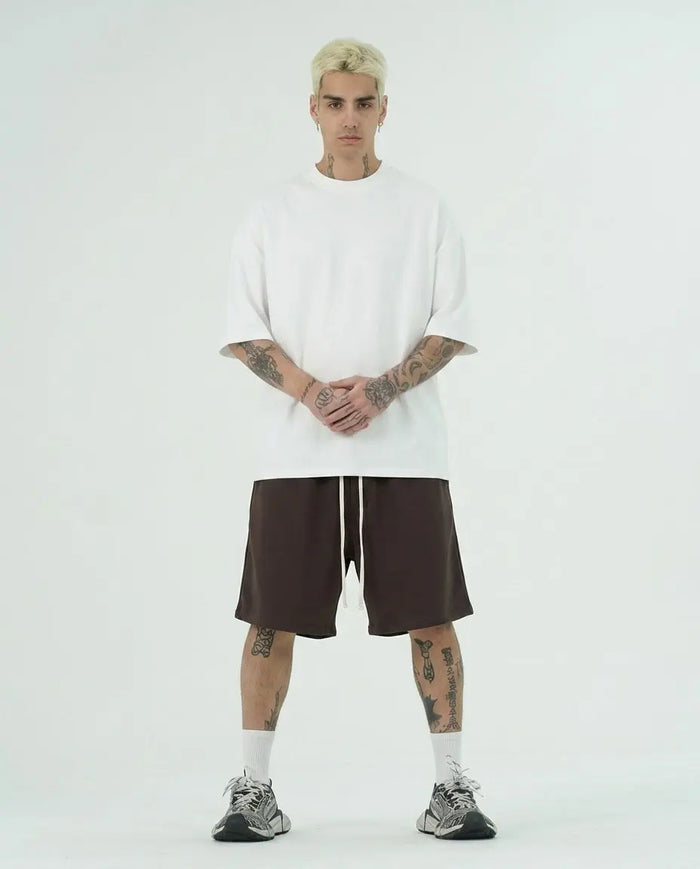 Pantaloncini Duca Homme Baggy Bianco Marrone Duca Homme