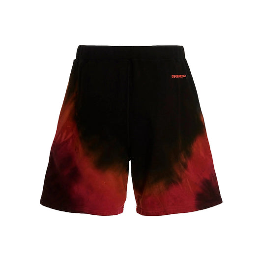 Pantaloncini Dsquared2 | Modello Oversize | Tie Dye | Nero Dsquared