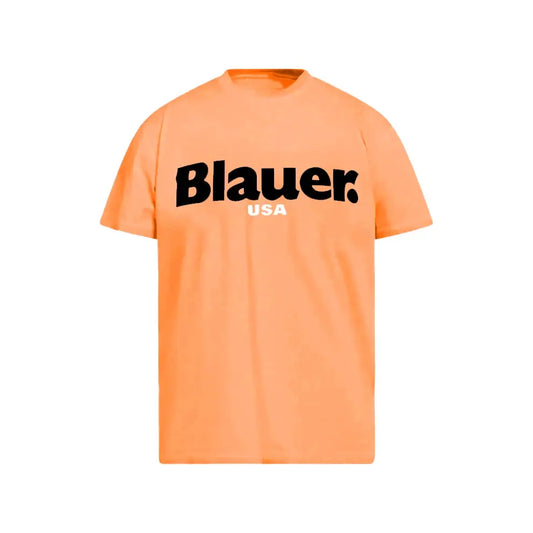 T Shirt Blauer Bambino | Logo Basico | Arancio Fluo Blauer Bambino