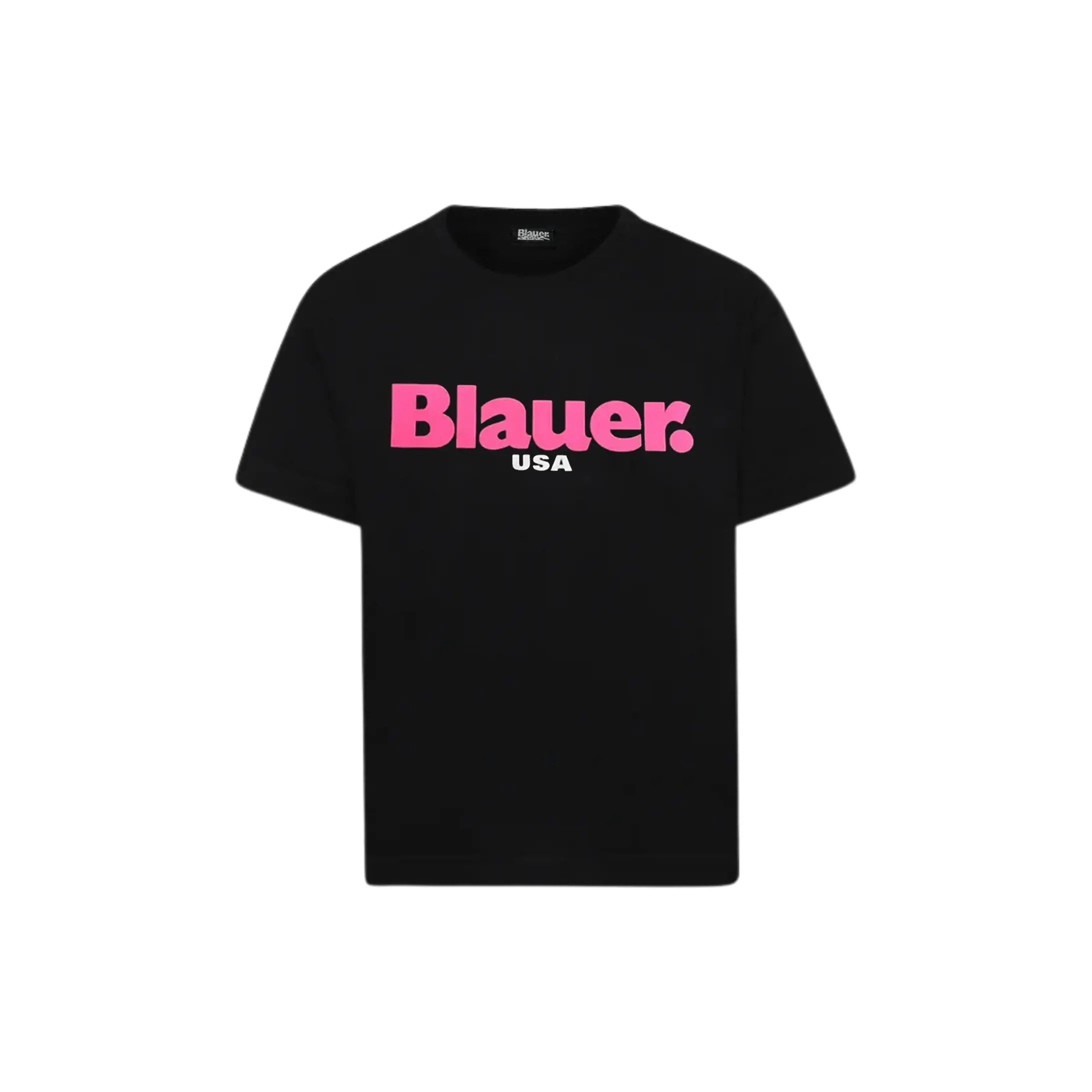 T Shirt Blauer Bambina | Logo Fucsia | Nero Blauer Bambino