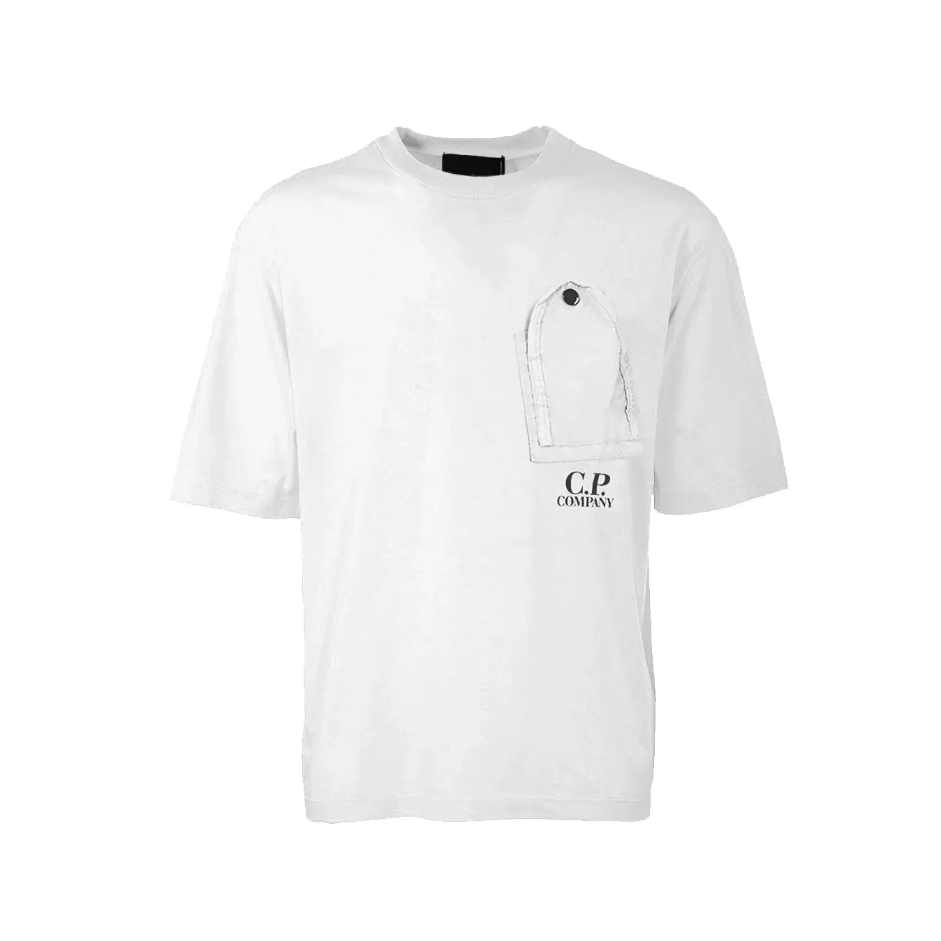 T Shirt CP Company | Tasca e Logo | Bianco | Outlet CP Company