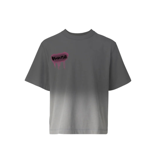 T Shirt Disclaimer Donna | Modello Oversize Corto | Effetto Slavato Disclaimer