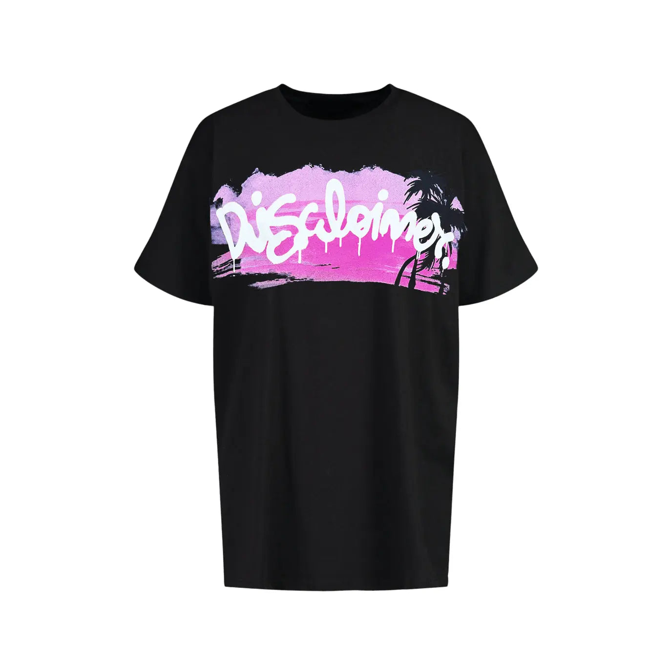 T Shirt Disclaimer | Logo Palm | Oversize Unisex | Nero Disclaimer