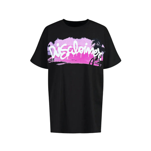 T Shirt Disclaimer | Logo Palm | Oversize Unisex | Nero Disclaimer
