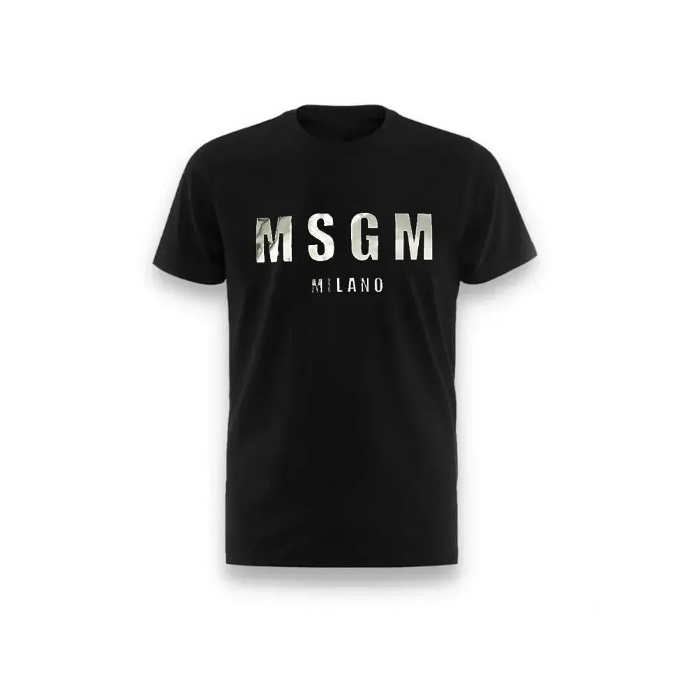 T Shirt Msgm | Modello Unisex | Logo Specchio | Nero | Outlet MSGM