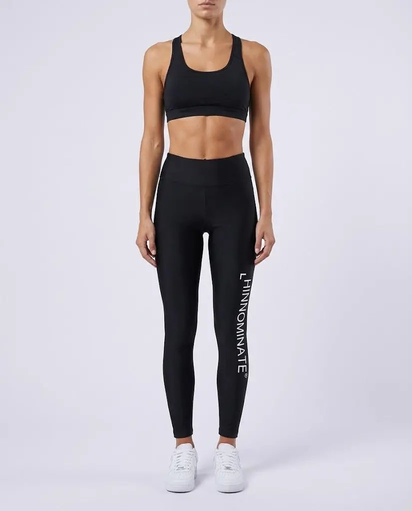 Hinnominate Donna | Leggings in Lycra con Logo | Nero Hinnominate