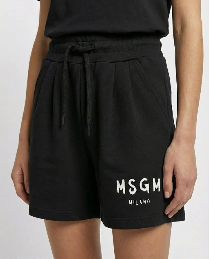 Pantaloncini Msgm | Modello Unisex | Logo | Nero | Outlet MSGM