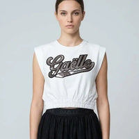 Gaelle Paris Donna | Canotta con Logo | Bianco | Outlet Gaelle Paris