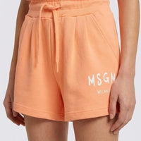Pantaloncini Msgm Donna | Modello Shorts Con Logo | Arancio MSGM