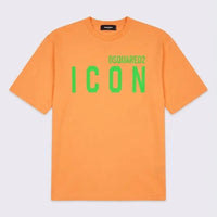 T Shirt Dsquared2 Icon | Logo Verde | Arancio Dsquared2
