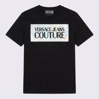 T Shirt Versace Jeans Couture Donna | Logo Glitter | Nero Versace Jeans