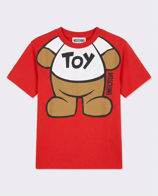 T Shirt Moschino Kids | Unisex | Logo Orsetto Toy | Rosso Moschino Kids