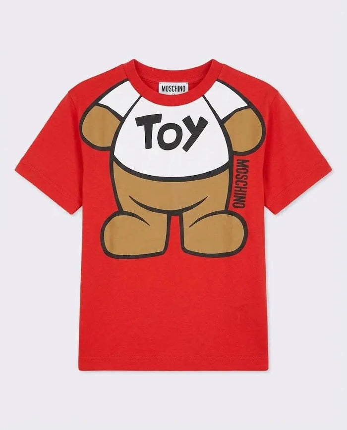 T Shirt Moschino Kids | Unisex | Logo Orsetto Toy | Rosso Moschino Kids
