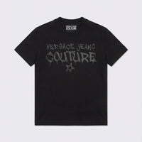 T Shirt Versace Jeans Couture Donna | Logo Graffiti | Nero Versace Jeans