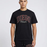 T Shirt Diego Rodriguez Uomo | Logo Diamanti | Nero Diego Rodriguez