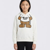 Felpa Moschino Kids | Unisex | Cappuccio Logo Orsetto Toy | Bianco Moschino Kids