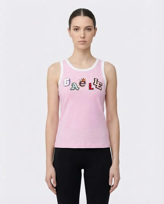 Canottiera Gaelle Donna Basket Rosa Gaelle Paris